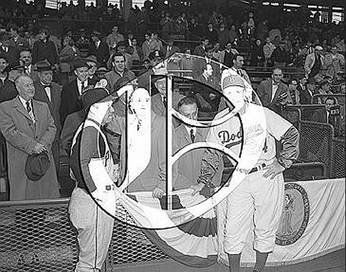 Bobby Bragan, Modell and Walt Alston57T0043